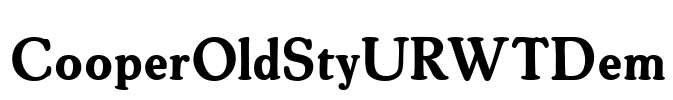 CooperOldStyURWTDem Font Image