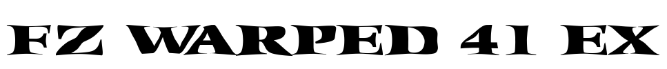 FZ WARPED 41 EX Font Image