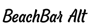 BeachBar Alt Font Image