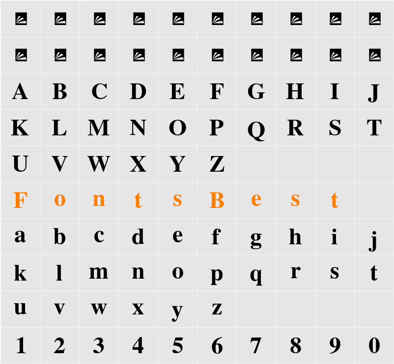 Pliska Character Map