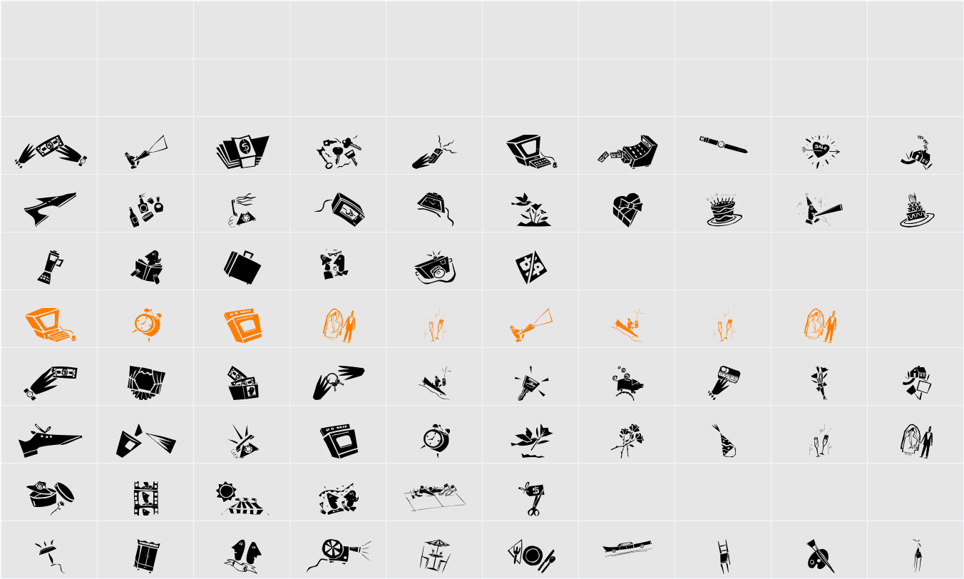 DF Commercials Character Map