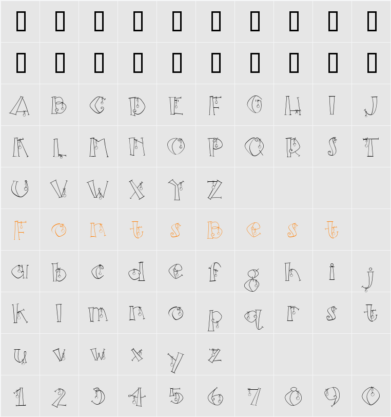 CK Ornament Character Map