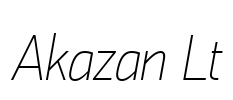 Akazan Lt Font Image