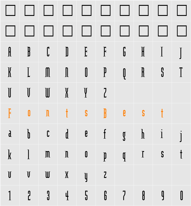 ModulaRoundSerif Character Map