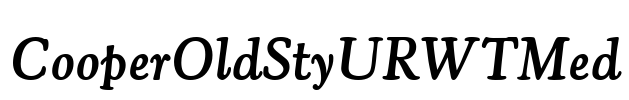 CooperOldStyURWTMed Font Image