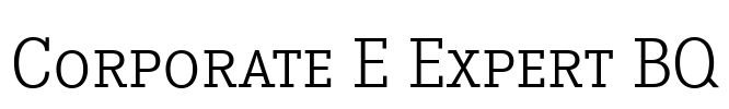 Corporate E Expert BQ Font Image