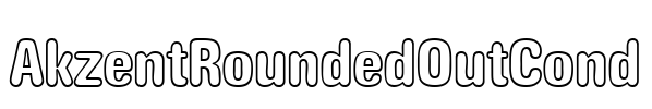 AkzentRoundedOutCond Font Image