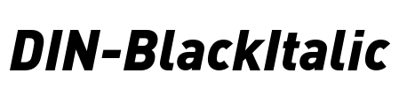 DIN-BlackItalic Font Image