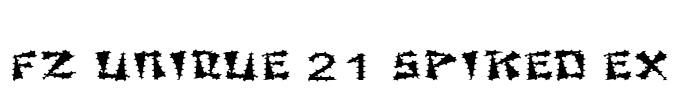 FZ UNIQUE 21 SPIKED EX Font Image