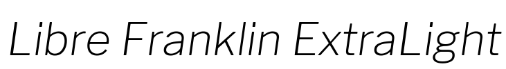 Libre Franklin ExtraLight Font Image