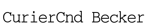 CurierCnd Becker Font Image