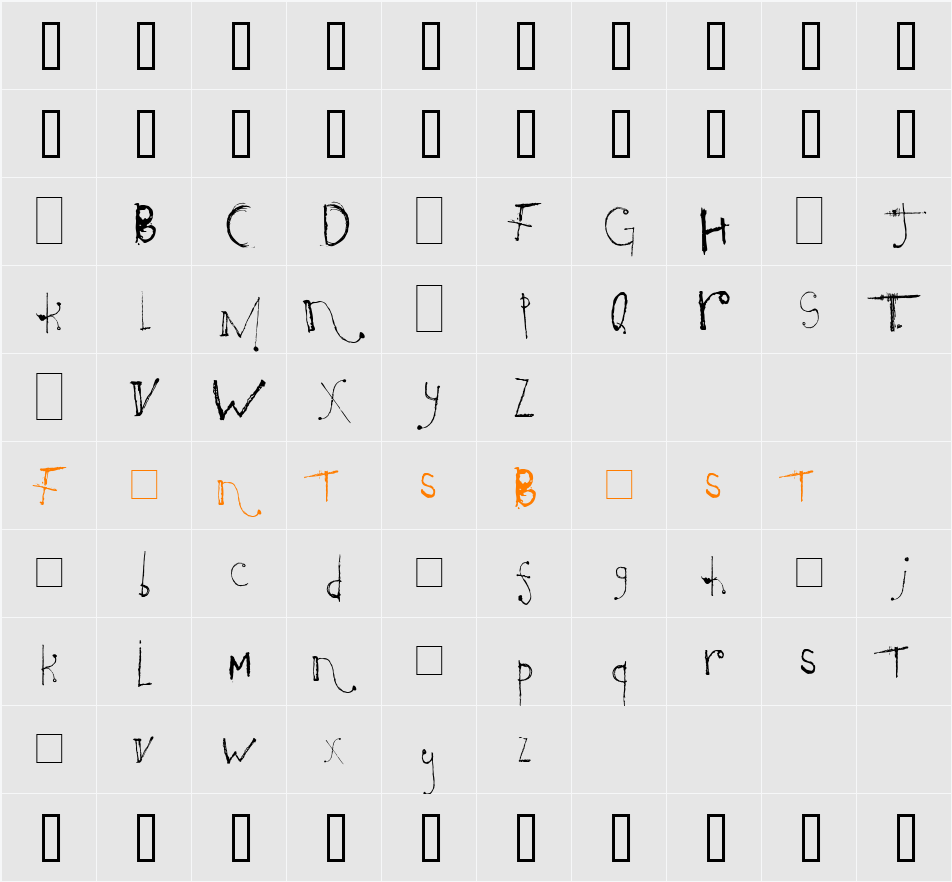 Caterpillar Demo Character Map