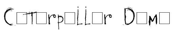 Caterpillar Demo Font Image