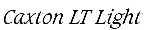 Caxton LT Light Font Image