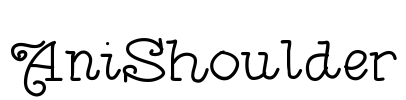 AniShoulder Font Image