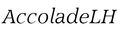 AccoladeLH Font Image