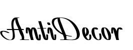 AntiDecor Font Image