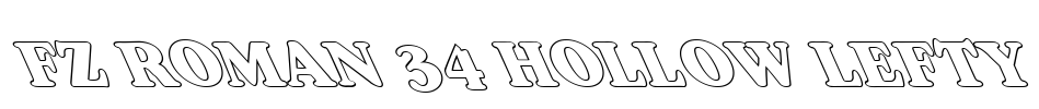 FZ ROMAN 34 HOLLOW LEFTY Font Image