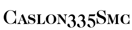 Caslon335Smc Font Image