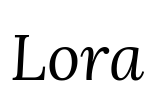 Lora Font Image