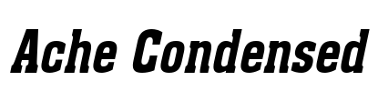 Ache Condensed Font Image