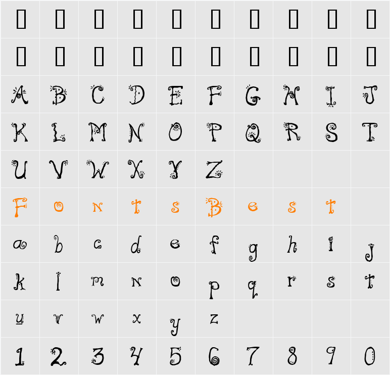 JI-Harken Character Map