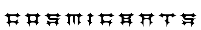 CosmicBats Font Image