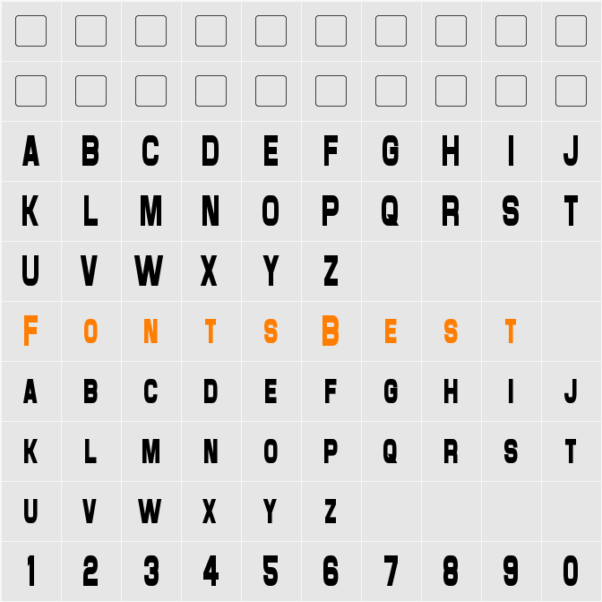 Maximus Condensed Character Map