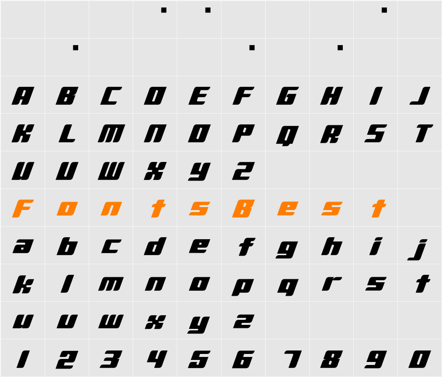 D3 Surfism_I Character Map