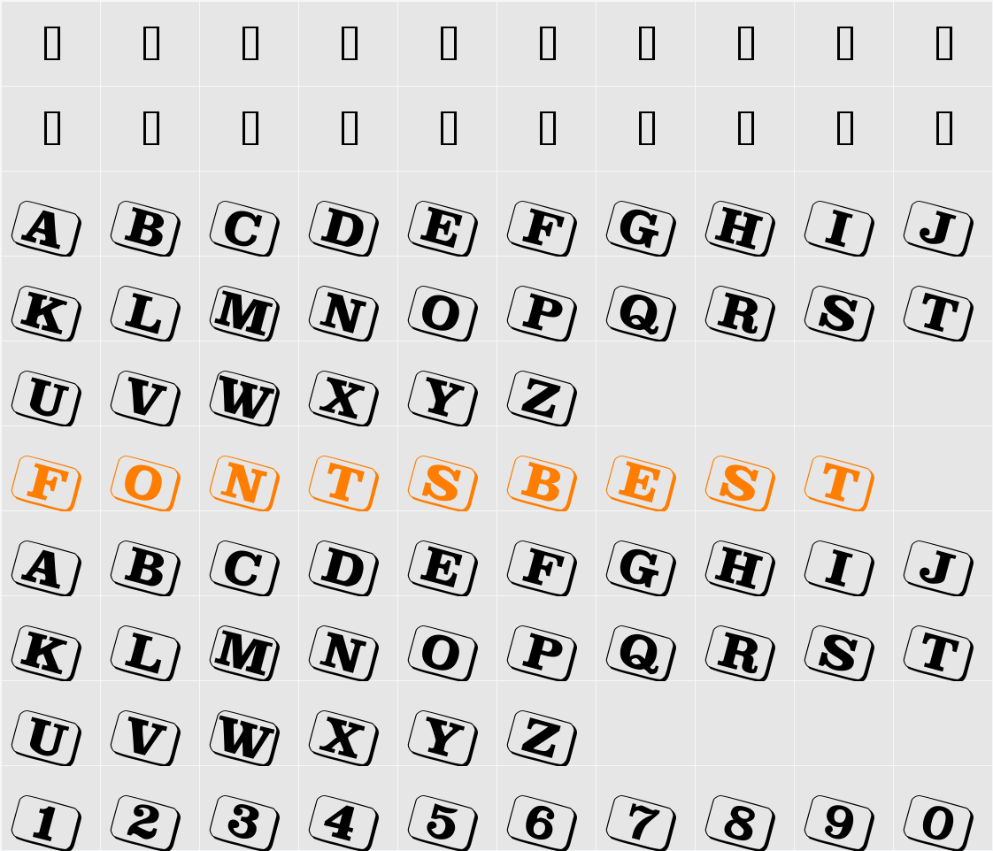 JI-Exedra Character Map