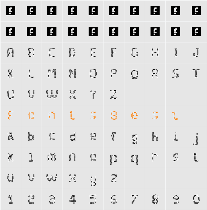 JD Quadz Character Map