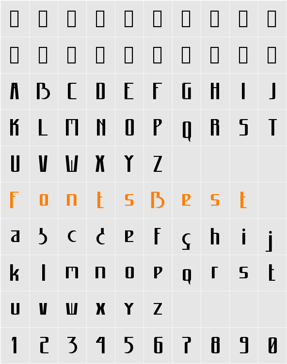 Carannorov Character Map