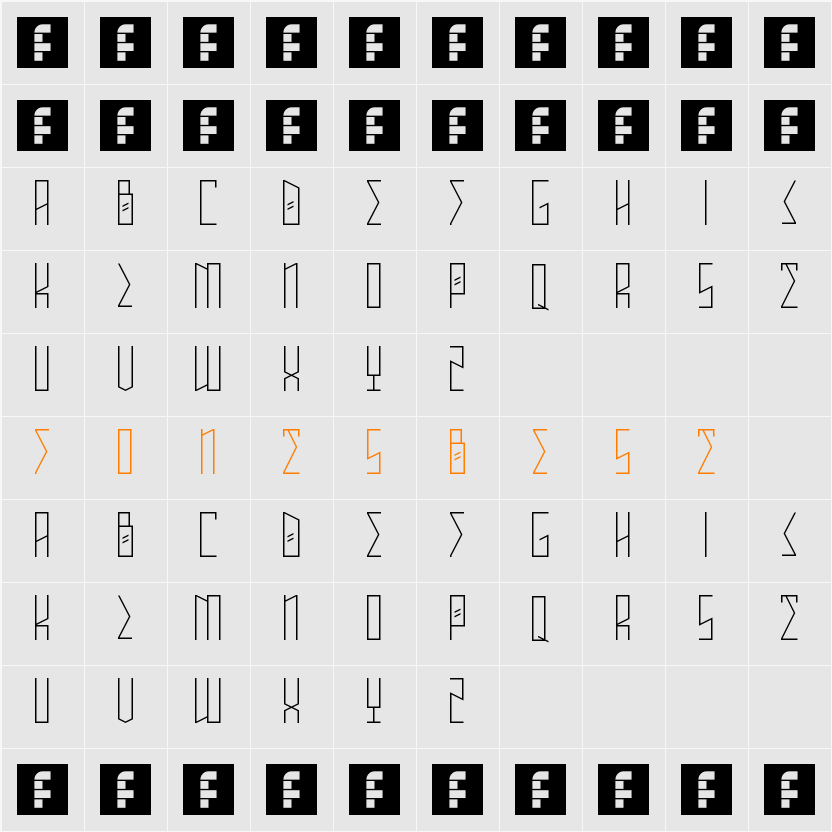 ANNIHILATE Character Map