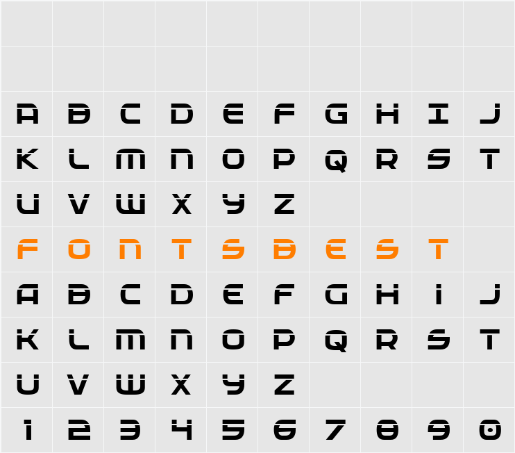 Federal Service Laser Character Map