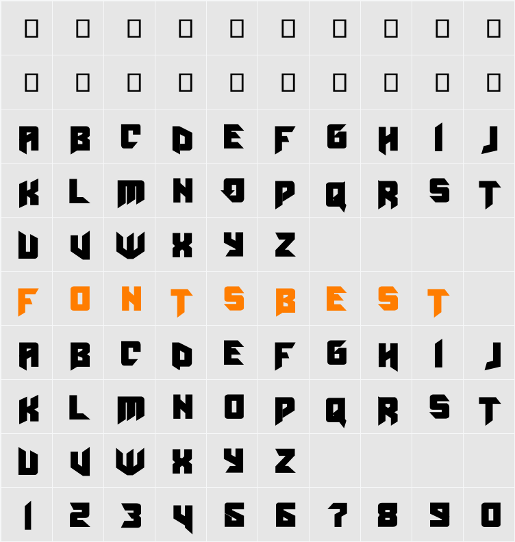 AmazObitaemOstrovBold Character Map