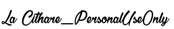 La Cithare_PersonalUseOnly Font Image