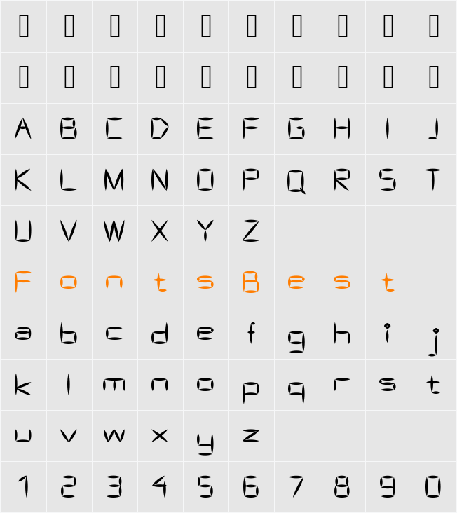 AS Bascalc Character Map