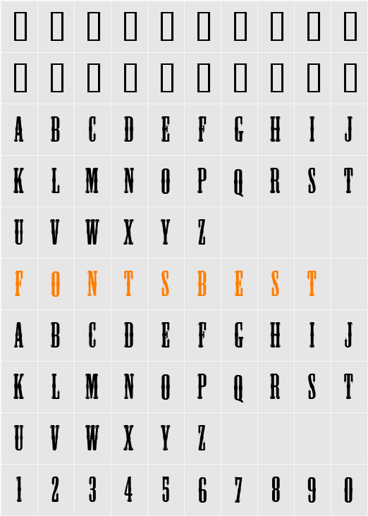 Mesquito Character Map