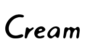 Cream Font Image