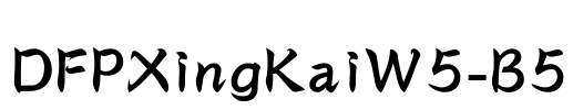 DFPXingKaiW5-B5 Font Image