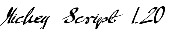 Mickey Script 1.20 Font Image