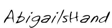 AbigailsHand Font Image