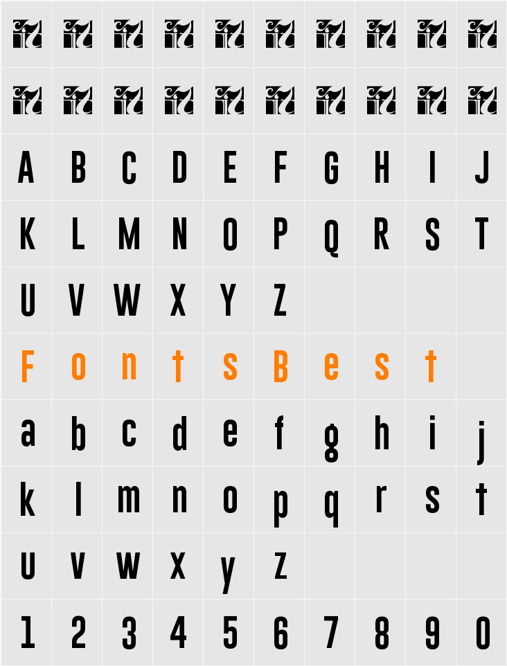 Gobold Lowplus Character Map