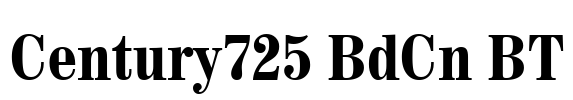 Century725 BdCn BT Font Image