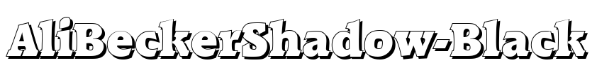 AliBeckerShadow-Black Font Image