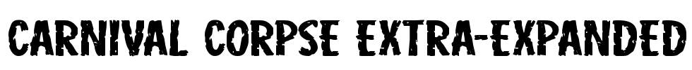 Carnival Corpse Extra-Expanded Font Image