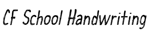 CF School Handwriting Font Image