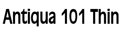 Antiqua 101 Thin Font Image