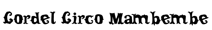 Cordel Circo Mambembe Font Image