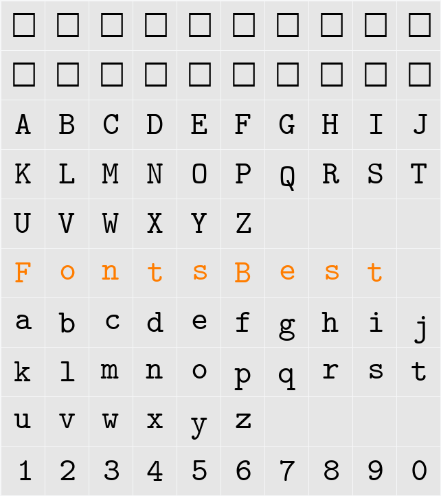 Isotype Character Map